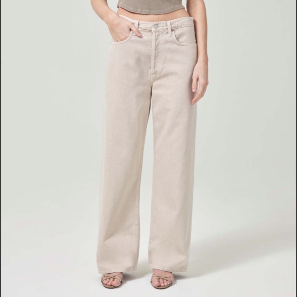 NWT AGOLDE low slung baggy jean tusk